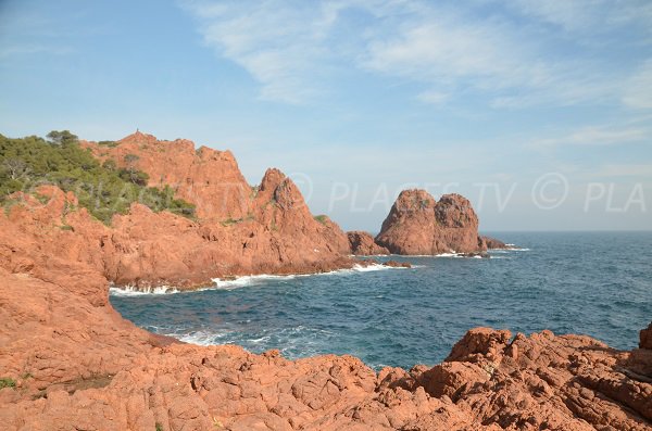 Naturistenstrand in Dramont, Var