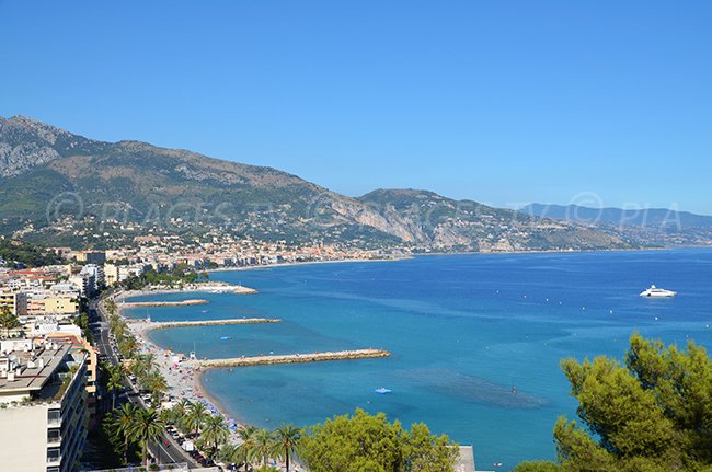 Baie de Roquebrune Cap Martin en direction de Menton