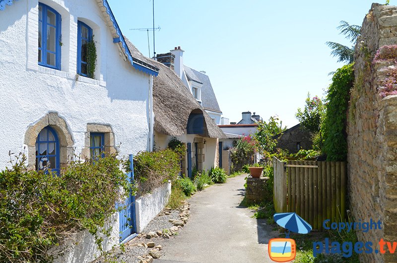 Ruelle dans le bourg de l'ile aux Moines - Bretagne