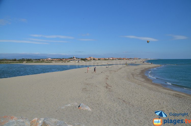 Vue sur Barcarès depuis Torreilles