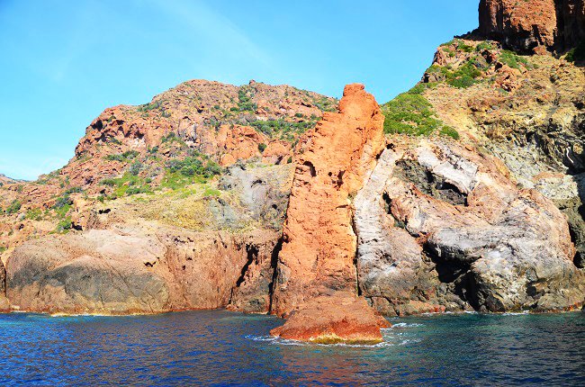 Lava flow in the reserve of Scandola in Corsica