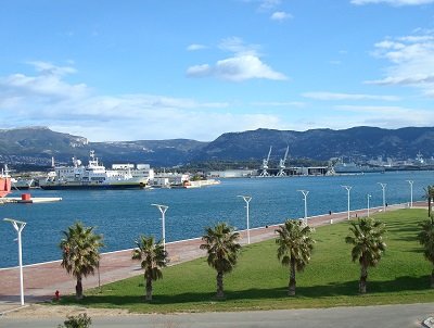 La Seyne sur Mer in France and Toulon Bay