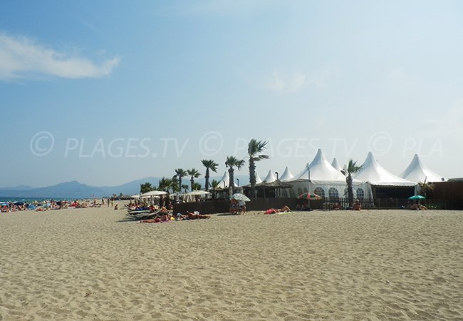 private beach in St Cyprien