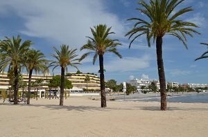 Seafront of St Laurent du Var in France