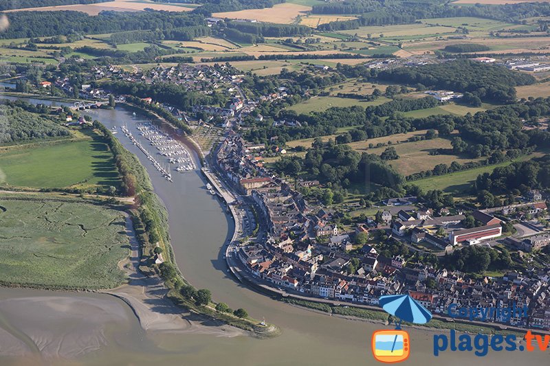 Saint Valérie sur Somme vue depuis le ciel