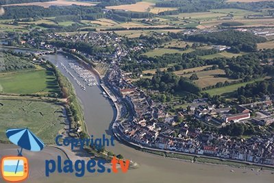 Vue aérienne de Saint Valery sur Somme