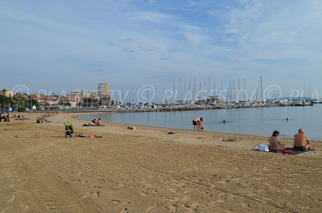 Beach in the city centre of Ste Maxime