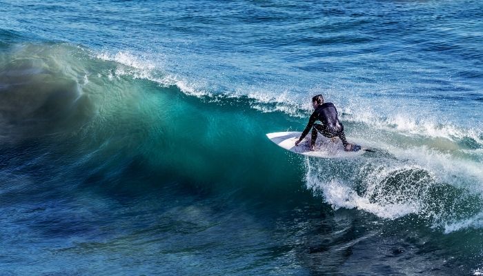 Surf sur l'ocean