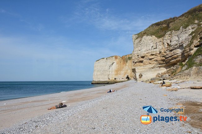 Plage du Tilleul à côté d'Etretat