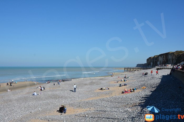 Sand beach in Veules les Roses (France)