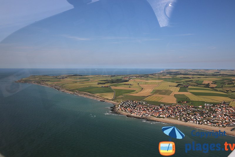 Ambleuse et le Cap Gris Nez en vue aérienne