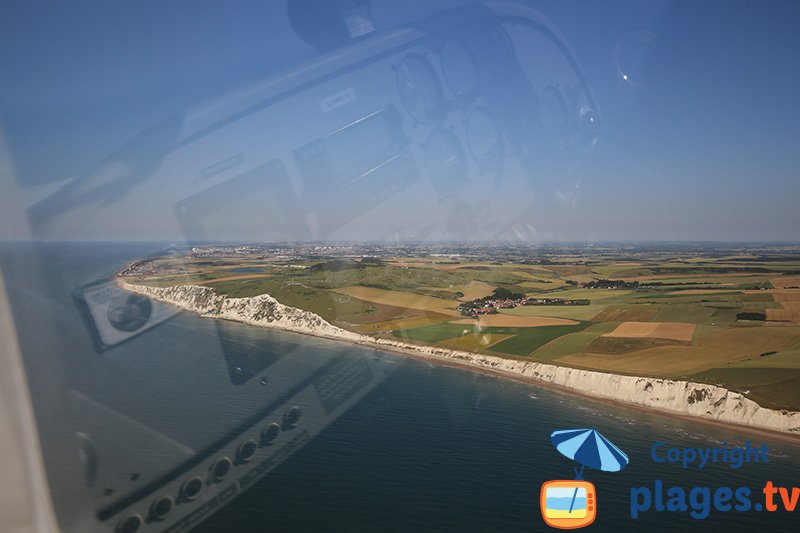 Vue aérienne du Cap Blanc Nez