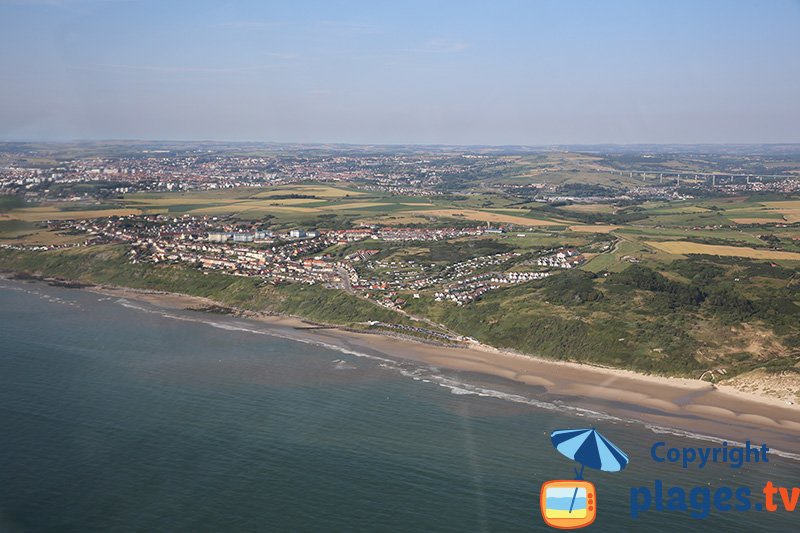 Vue aérienne d'Equihen-Plage