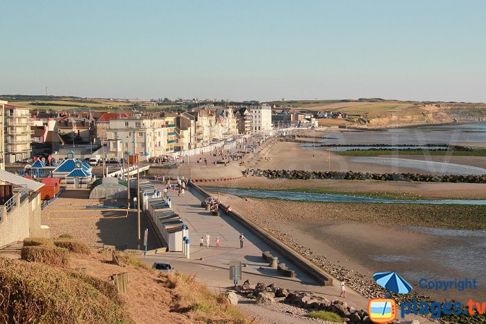 Wimereux with bathing huts - northern France