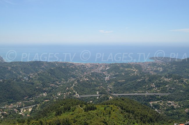 Vue sur la Côte d'Azur depuis Ste Agnès