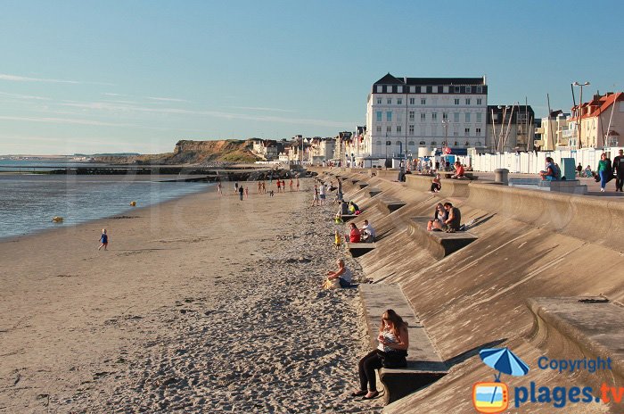 Sandy beach in Wimereux